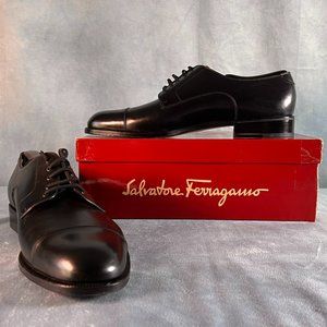 Mens, Black, size 11D, Oxford w/toe cap, Excellent Condition